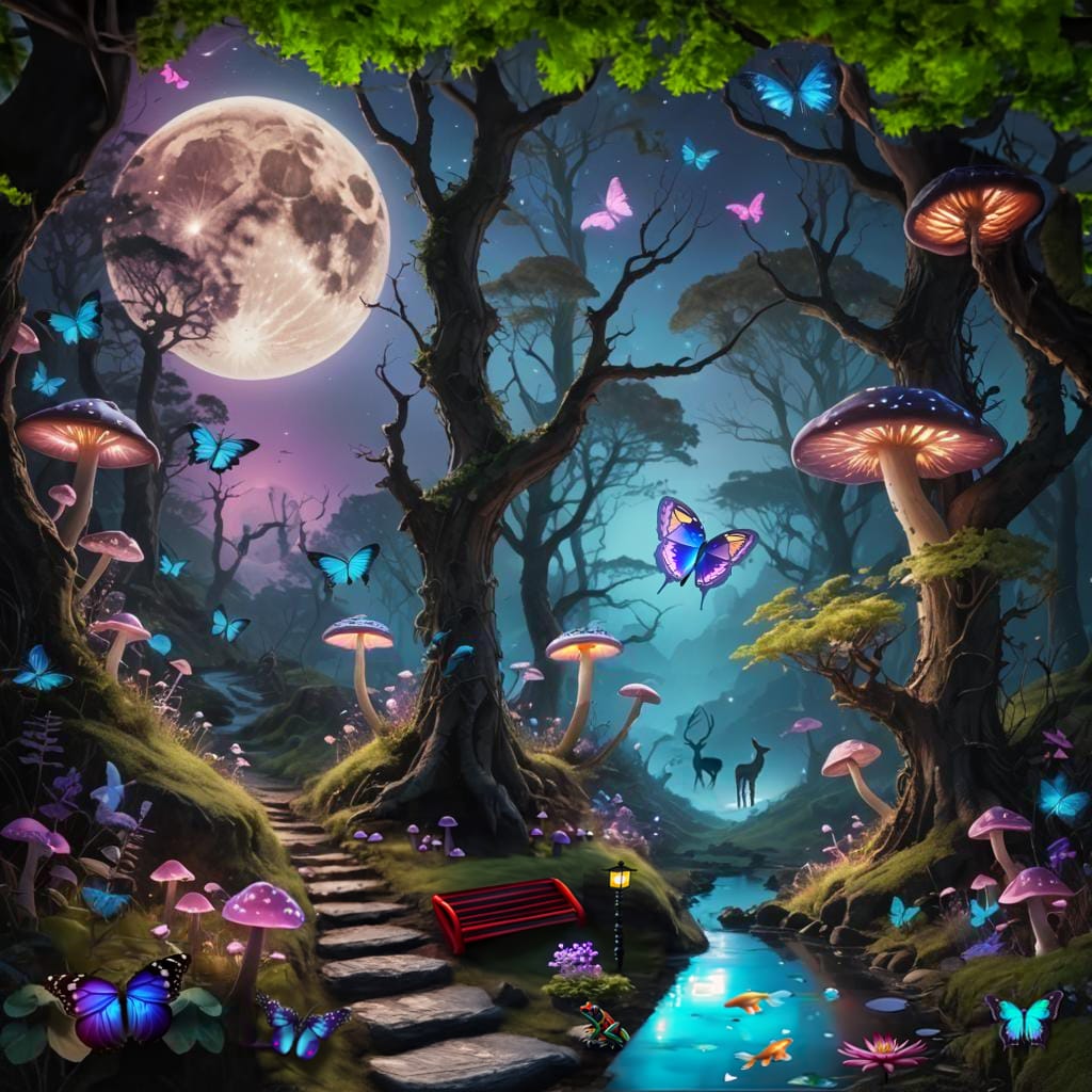 AI art Mushroom Forest